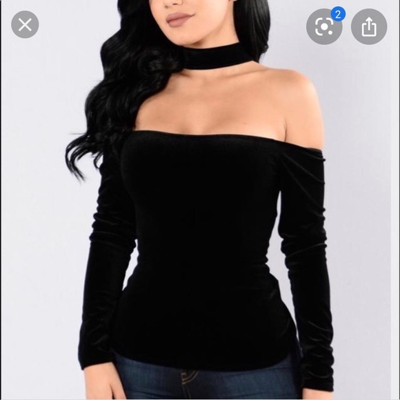 🔥American Apparel Off Shoulder ChokerNeck Top - M - Picture 5 of 9